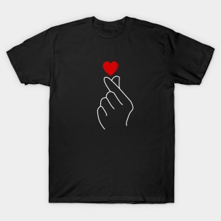 Finger Heart Korean T-Shirt